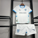 Kids Marseille Home Jersey 24/25 Football Kit - PalmSportss