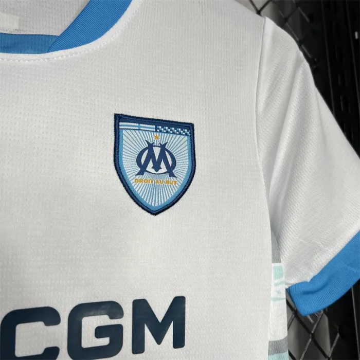 Kids Marseille Home Jersey 24/25 Football Kit
