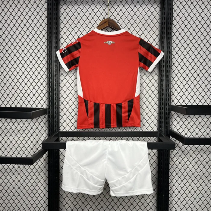 Camiseta de local del AC Milan para niños 24/25 Kit de fútbol