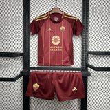 Kids AS Roma Home Jersey 24/25 Football Kit - PalmSportss