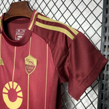 Kids AS Roma Home Jersey 24/25 Football Kit - PalmSportss