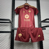 Kids AS Roma Home Jersey 24/25 Football Kit - PalmSportss