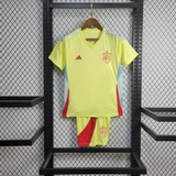Kids Spain Away Kit 24/25 Euro Cup 2024 Football Jersey - PalmSportss