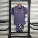 Kids England Away Kit 24/25 Euro Cup 2024 Football Jersey - PalmSportss