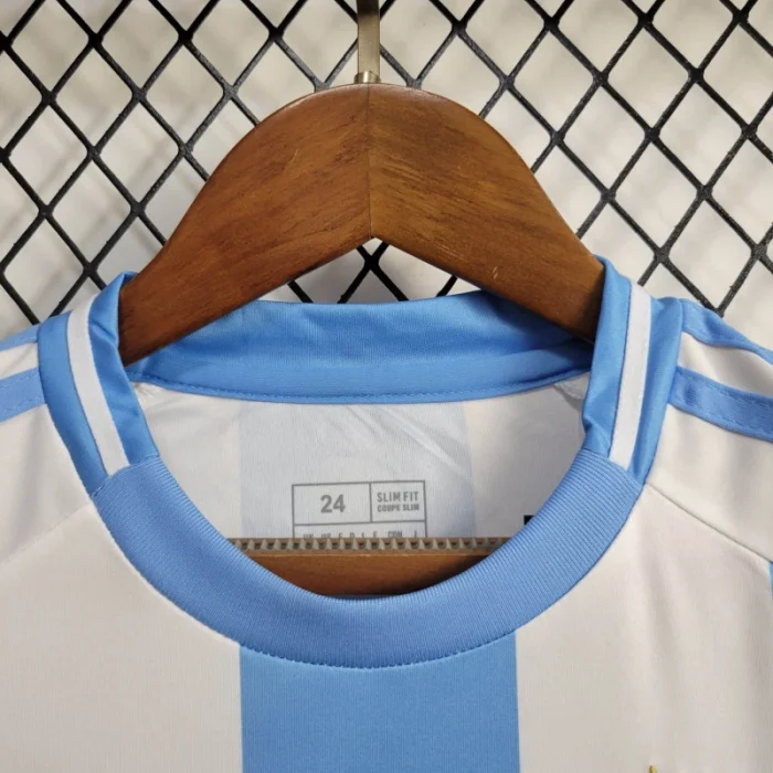 Kids Argentina Home Kit 24/25 Copa America 2024 Football Jersey