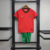 Portugal Home Kit 24/25 Euro Cup 2024 Kids Football Jersey - PalmSportss