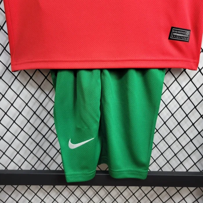 Portugal Home Kit 24/25 Euro Cup 2024 Kids Football Jersey