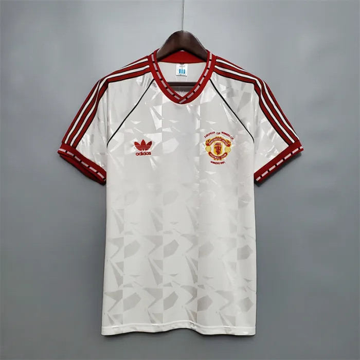 Manchester United Jersey Away Kit 1991 Retro Football Team Soccer Shirt