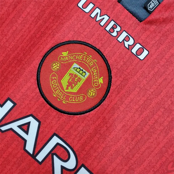 Camiseta de fútbol retro del equipo de fútbol del Manchester United, kit de local de 1996