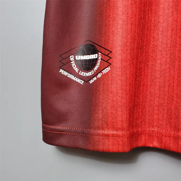 Camiseta de fútbol retro del equipo de fútbol del Manchester United, kit de local de 1996