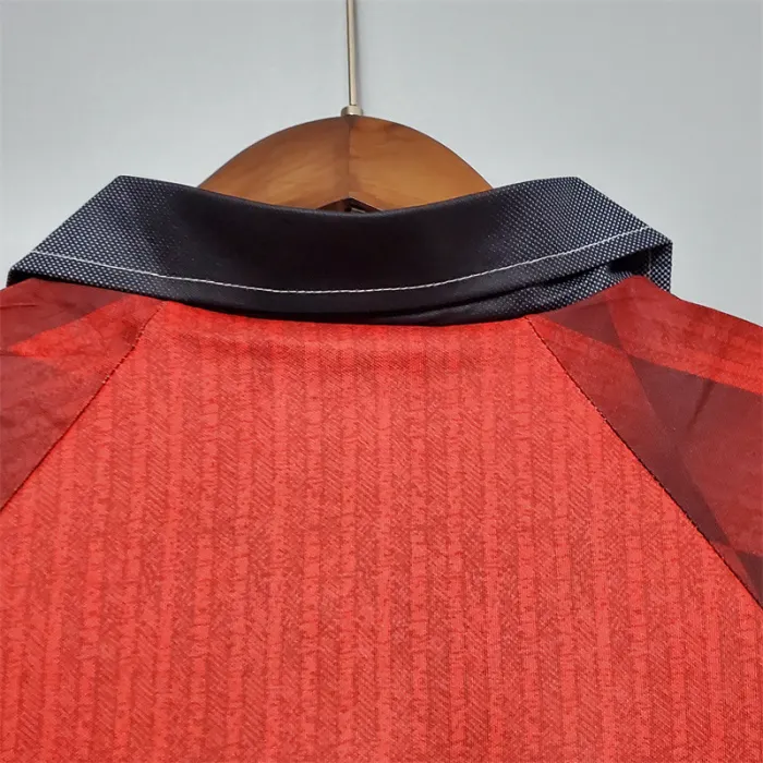 Camiseta de fútbol retro del equipo de fútbol del Manchester United, kit de local de 1996