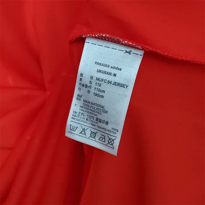 Camiseta de fútbol retro del equipo de fútbol del Manchester United, kit de local 1983/84