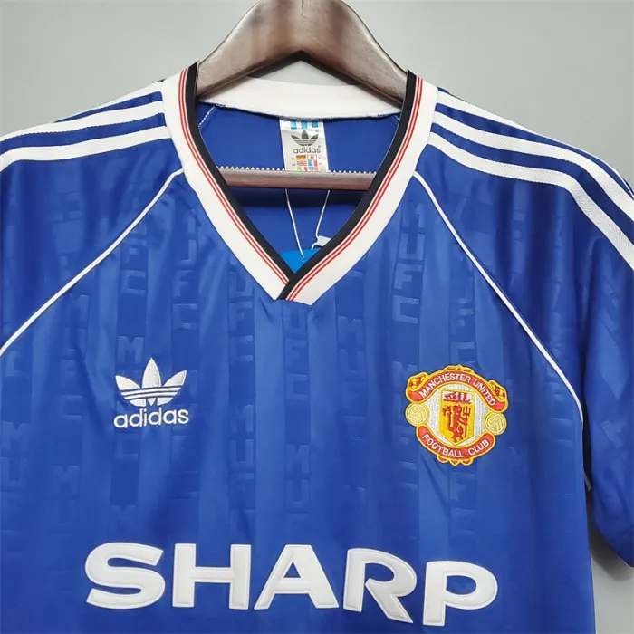 Camiseta de fútbol retro del Manchester United, tercera equipación 1988/90