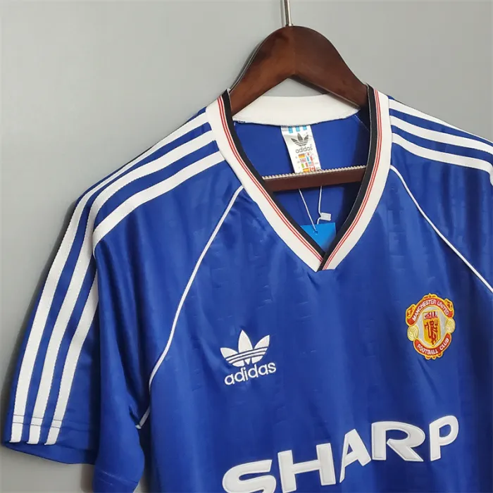Camiseta de fútbol retro del Manchester United, tercera equipación 1988/90