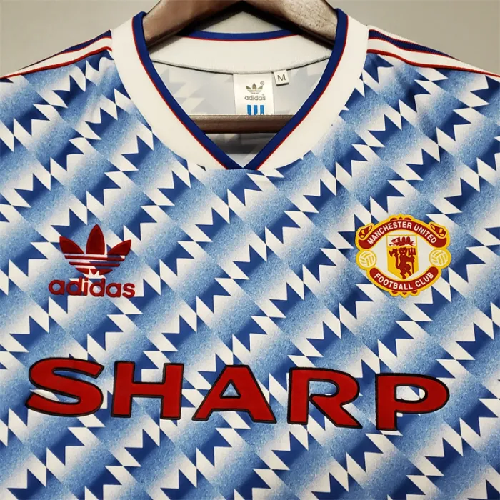Camiseta de visitante del Manchester United 1990/92, camiseta retro del equipo de fútbol