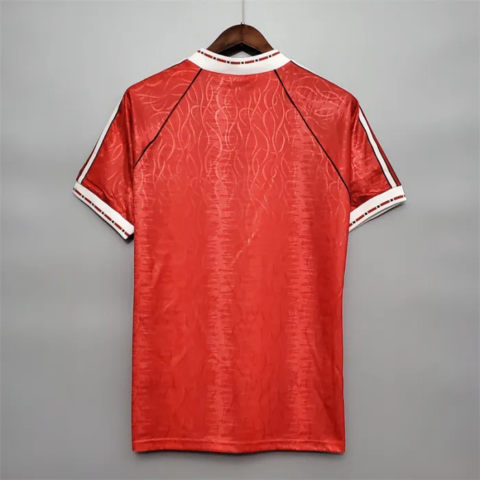Camiseta de fútbol retro del equipo de fútbol del Manchester United, kit de local 1990/92