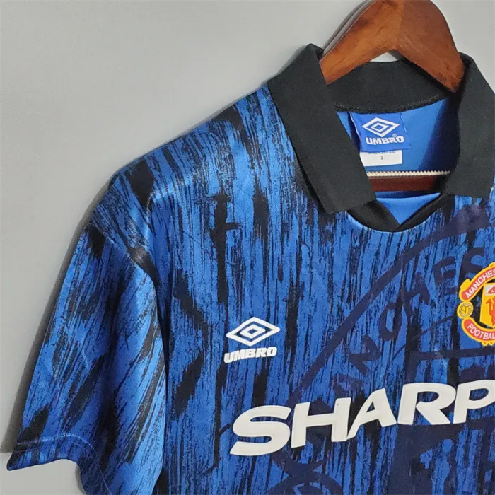 Camiseta retro del equipo de fútbol del Manchester United, tercera equipación 1992/93