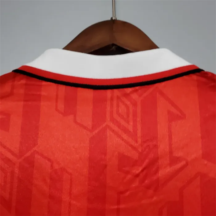 Camiseta de fútbol retro del equipo de fútbol del Manchester United, kit de local 1992/93