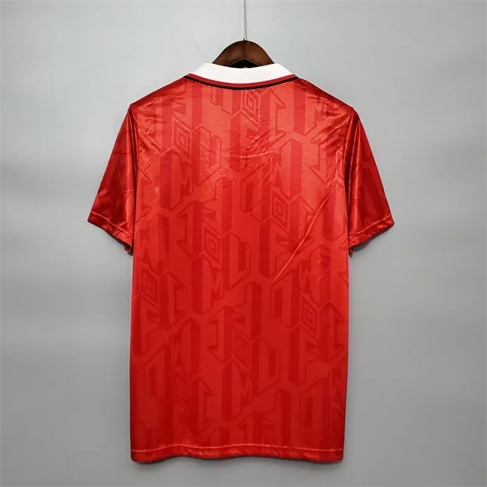 Camiseta de fútbol retro del equipo de fútbol del Manchester United, kit de local 1992/93