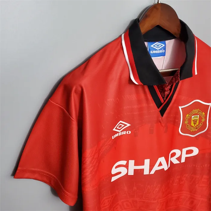 Camiseta de fútbol retro del equipo de fútbol del Manchester United, kit de local 1994/96