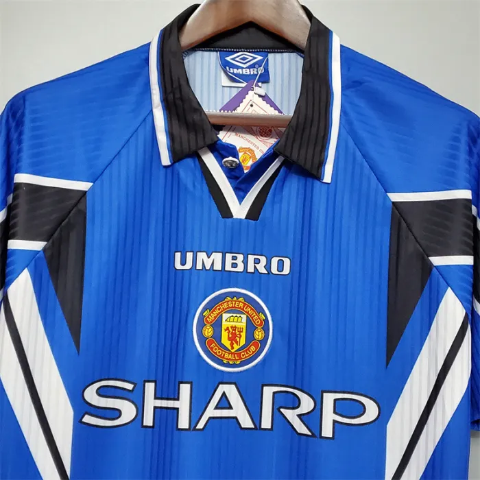 Camiseta retro del equipo de fútbol del Manchester United, tercera equipación 1996/97
