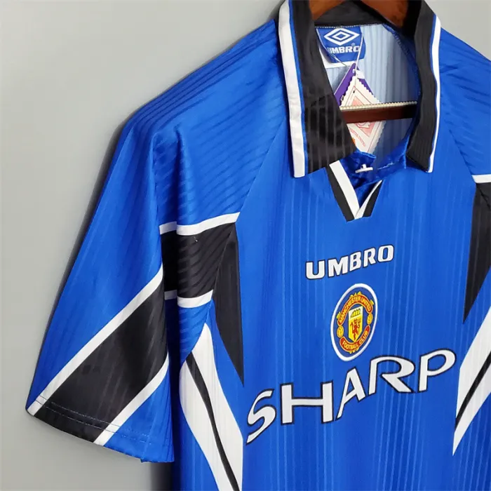 Camiseta retro del equipo de fútbol del Manchester United, tercera equipación 1996/97