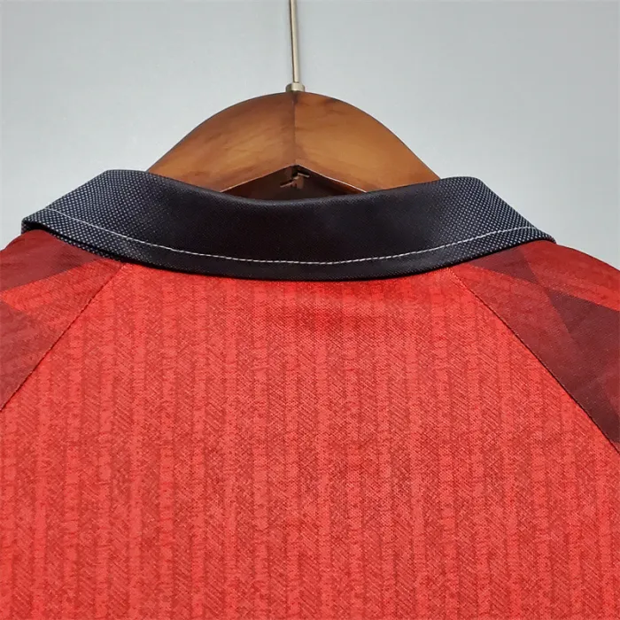 Camiseta de fútbol retro de manga larga del Manchester United, equipo de fútbol local, 1996