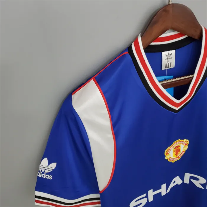 Camiseta del Manchester United, tercera equipación, 1985/86, retro, equipo de fútbol