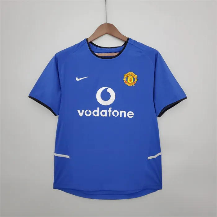 Camiseta retro del Manchester United, tercera equipación 2002/04, equipo de fútbol