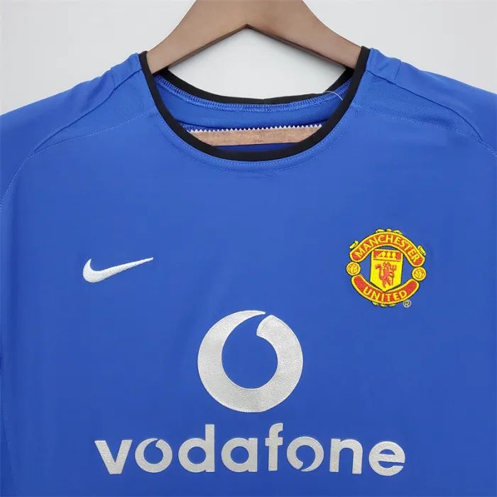 Camiseta retro del Manchester United, tercera equipación 2002/04, equipo de fútbol