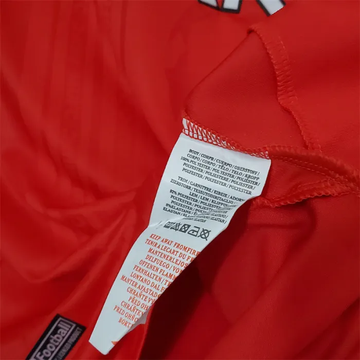 Camiseta de fútbol retro de manga larga del Manchester United, equipo local, 1999/00