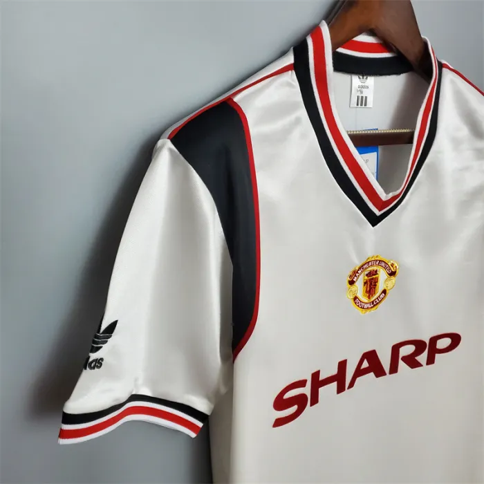 Camiseta de fútbol retro del Manchester United, equipo de fútbol local, 1985/86
