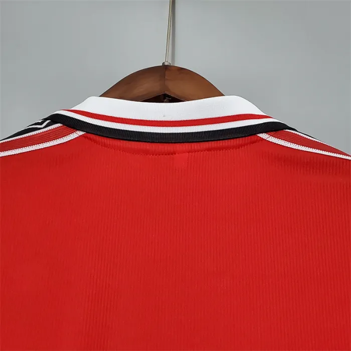 Camiseta de fútbol retro de manga larga del Manchester United para el equipo local 1998/99
