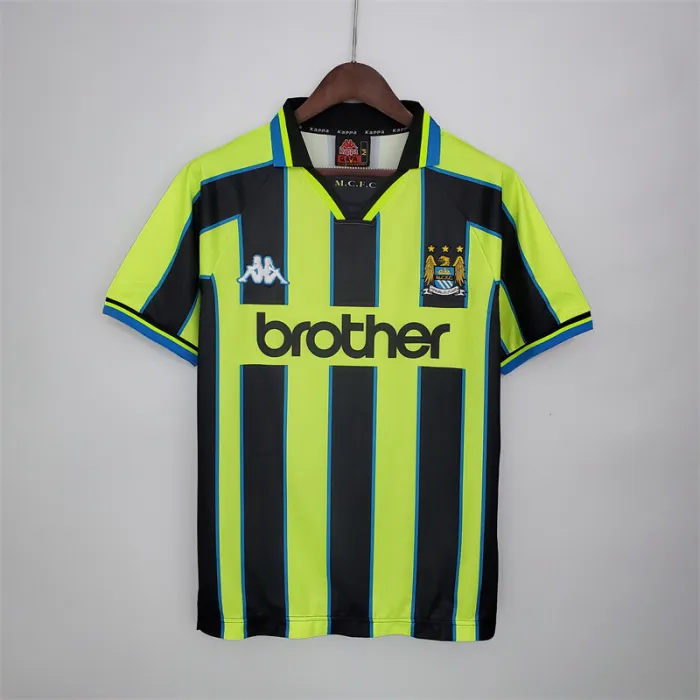 Camiseta de visitante del Manchester City 1998/99, camiseta retro del equipo de fútbol