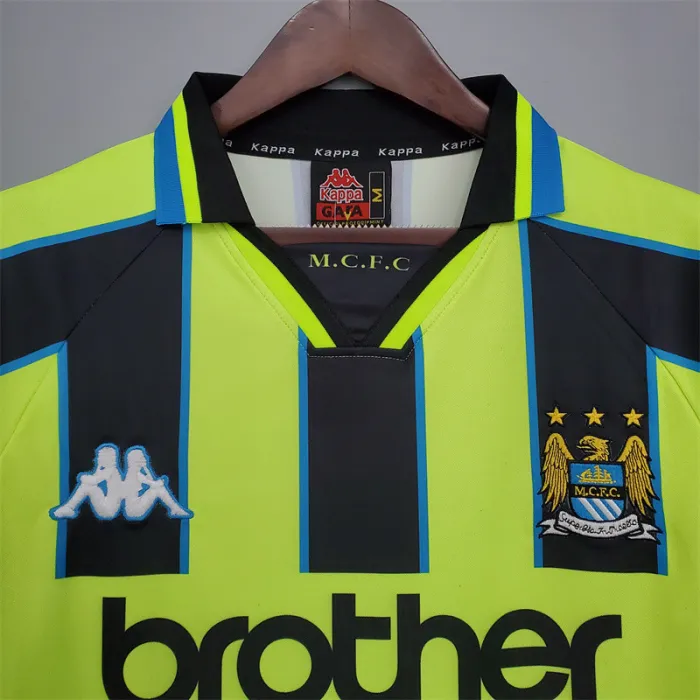 Camiseta de visitante del Manchester City 1998/99, camiseta retro del equipo de fútbol