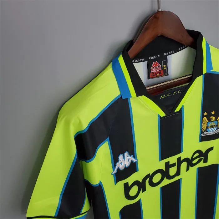 Camiseta de visitante del Manchester City 1998/99, camiseta retro del equipo de fútbol