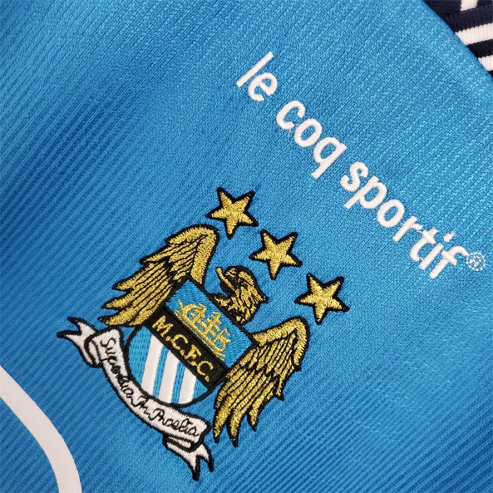 Camiseta de fútbol retro del Manchester City, equipo local, 1999/01