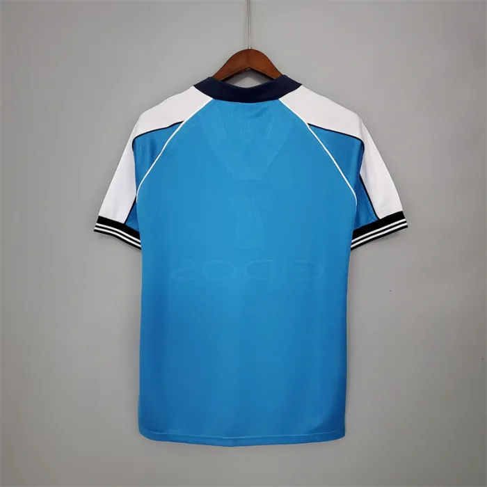 Camiseta de fútbol retro del Manchester City, equipo local, 1999/01