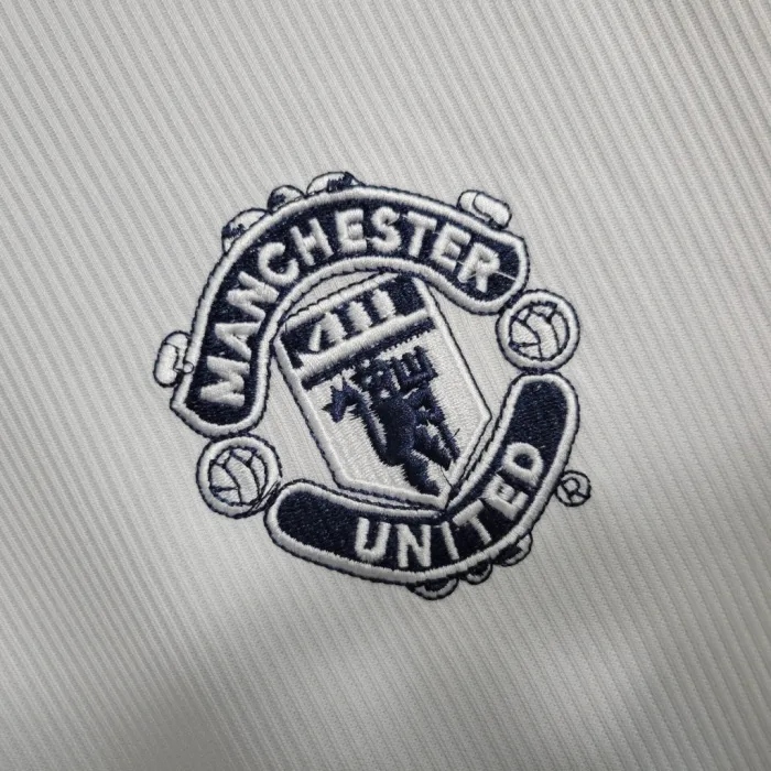Camiseta de fútbol retro de manga larga del Manchester United, equipo visitante, 99/00