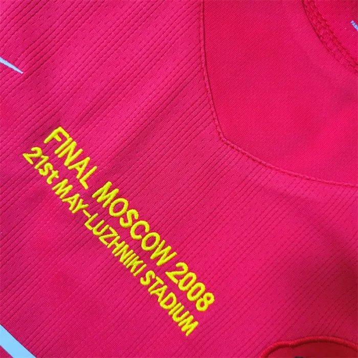 Camiseta de fútbol retro del Manchester United para el equipo local 07/08 (edición final de la UCL)