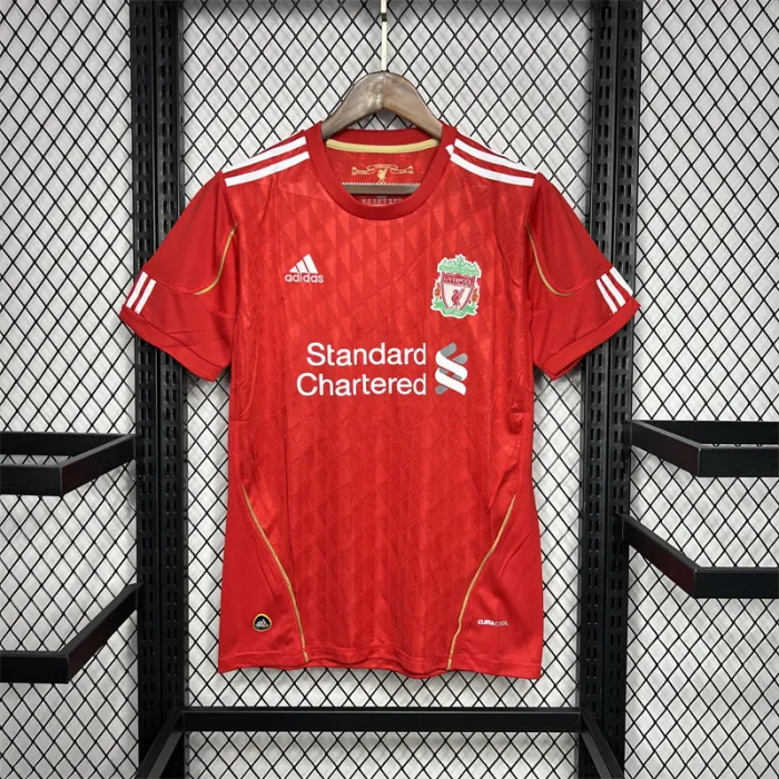 Camiseta de fútbol retro del Liverpool Jersey Home Kit 2010/11