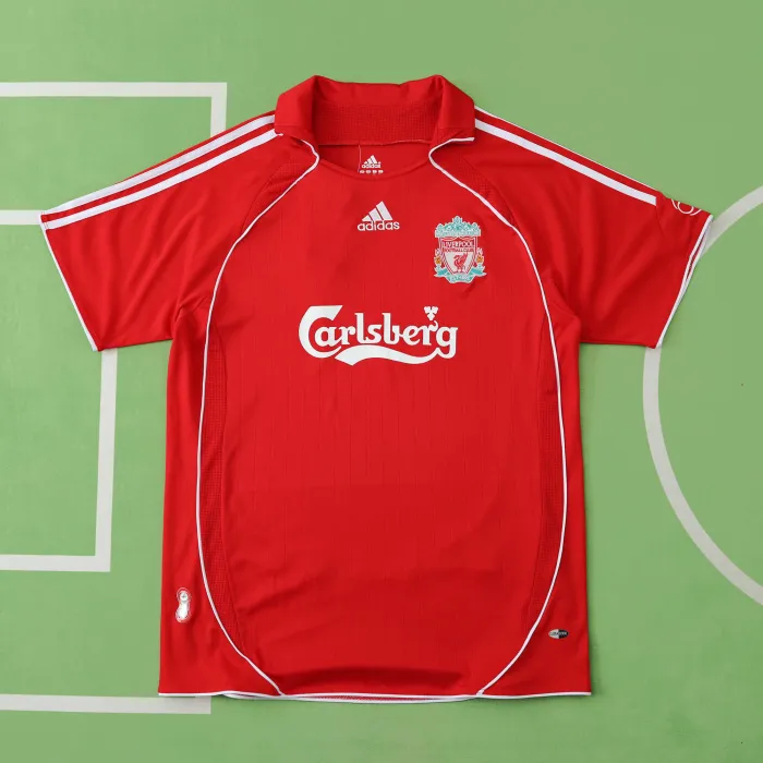 Camiseta de fútbol retro del Liverpool Jersey Home Kit 2006/08