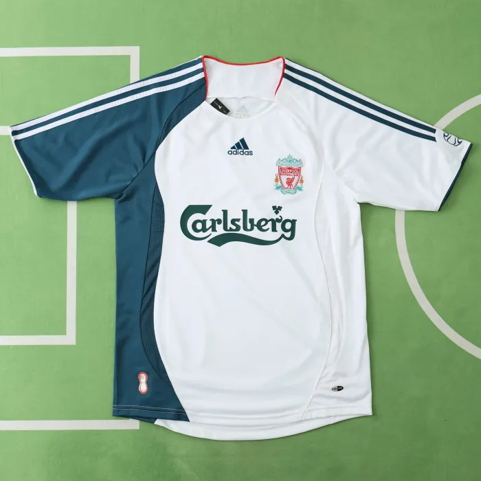 Camiseta de visitante del Liverpool 2006/08, camiseta retro del equipo de fútbol