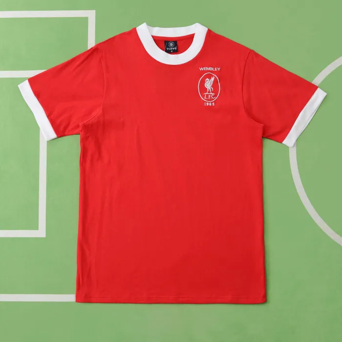 Camiseta de fútbol retro del equipo de fútbol del Liverpool Jersey de local de 1965