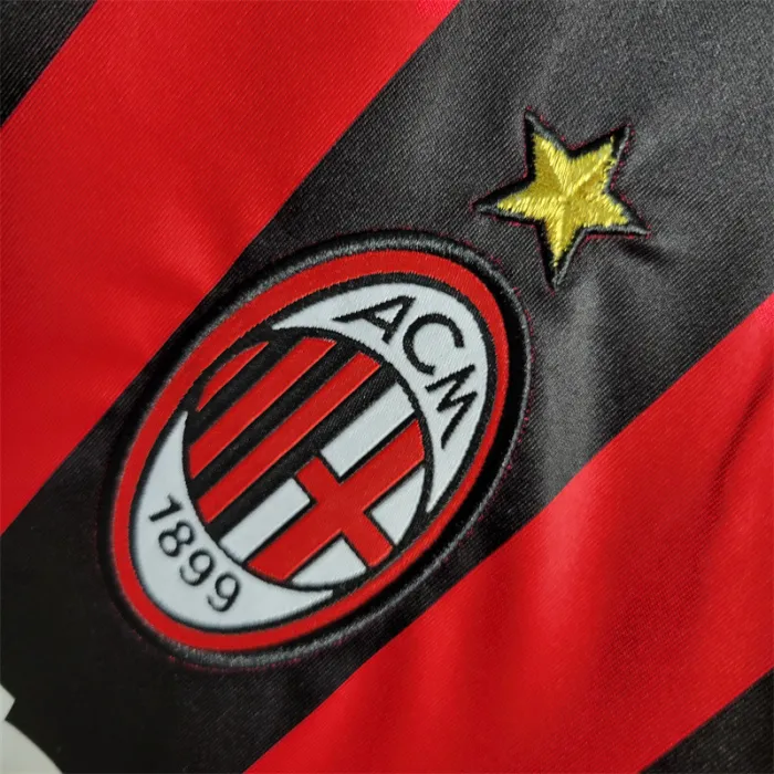 AC Milan Jersey Home Kit 2006 2007 Retro Long Sleeves
