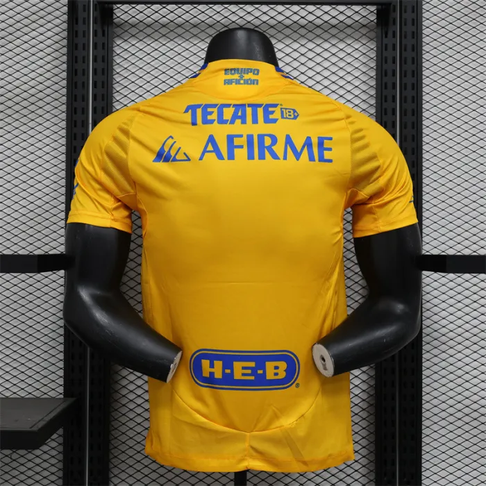 Versión de jugador Camiseta local del Club Tigres 24/25 Kit de fútbol