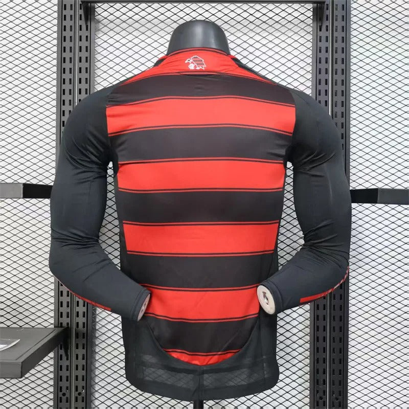 player version flamengo home jersey 25/26 long sleeves football kit soccer jersey