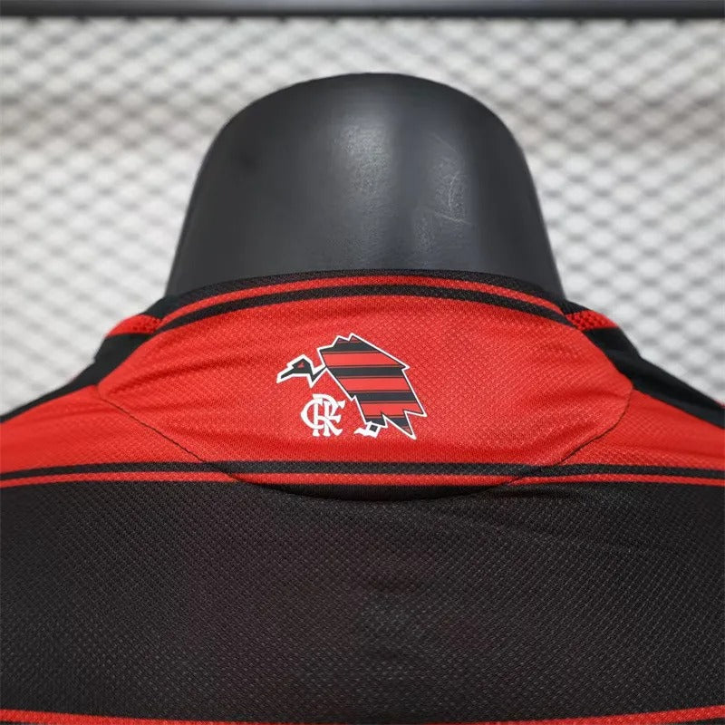 player version flamengo home jersey 25/26 long sleeves football kit soccer jersey