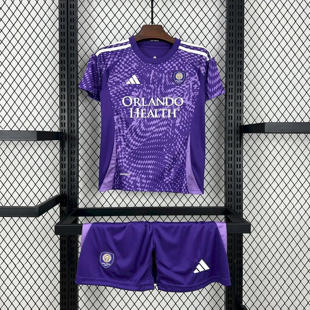 kids orlando city jersey 25/26 home football kit soccer jersey