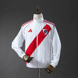 River Plate Windbreaker 2025/26 White Football Kit - PalmSportss